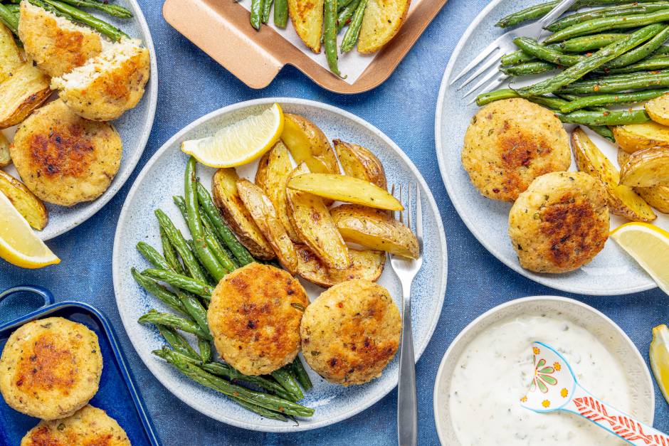 Croquettes de poisson frites dorées