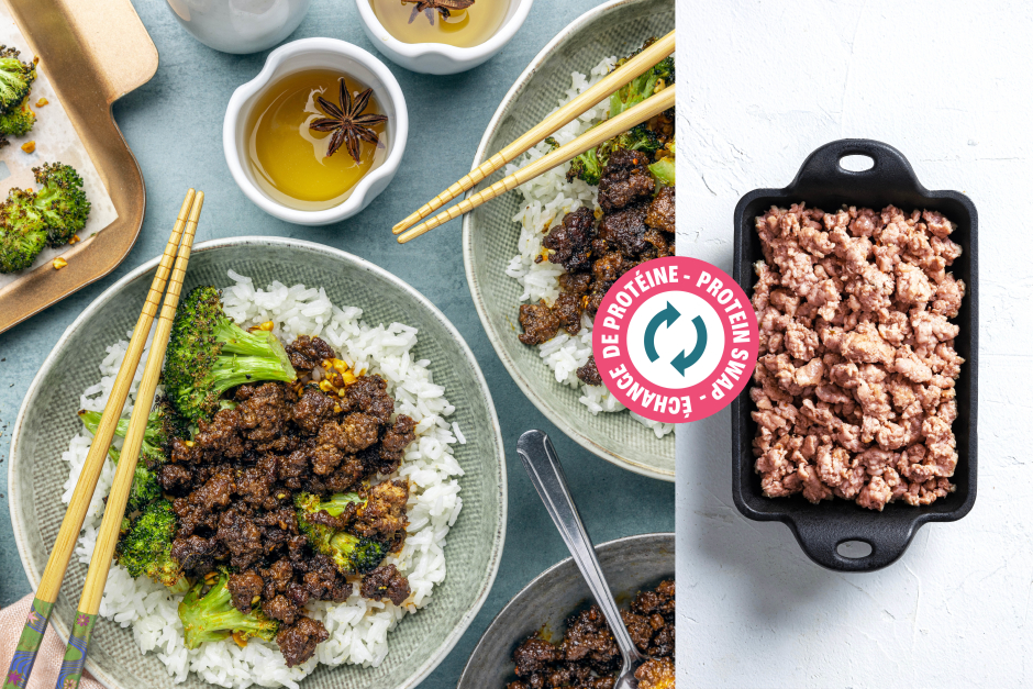 Protein Swap | Mongolian-Inspired Ground Pork over Ginger Jasmine Rice