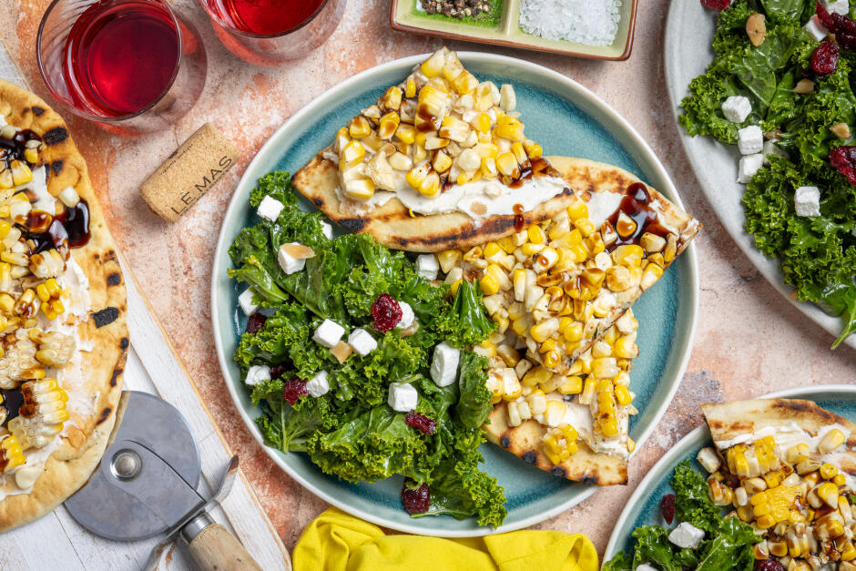 Summery Grilled Corn Flatbreads