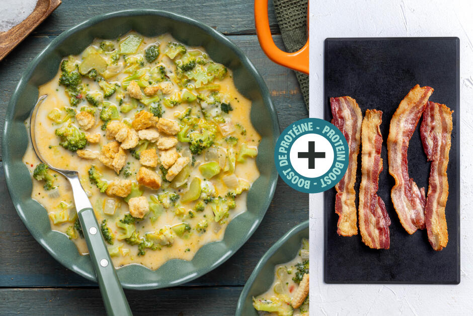 Protein Boost | One Pot Bacon, Broccoli & Cheddar Soup