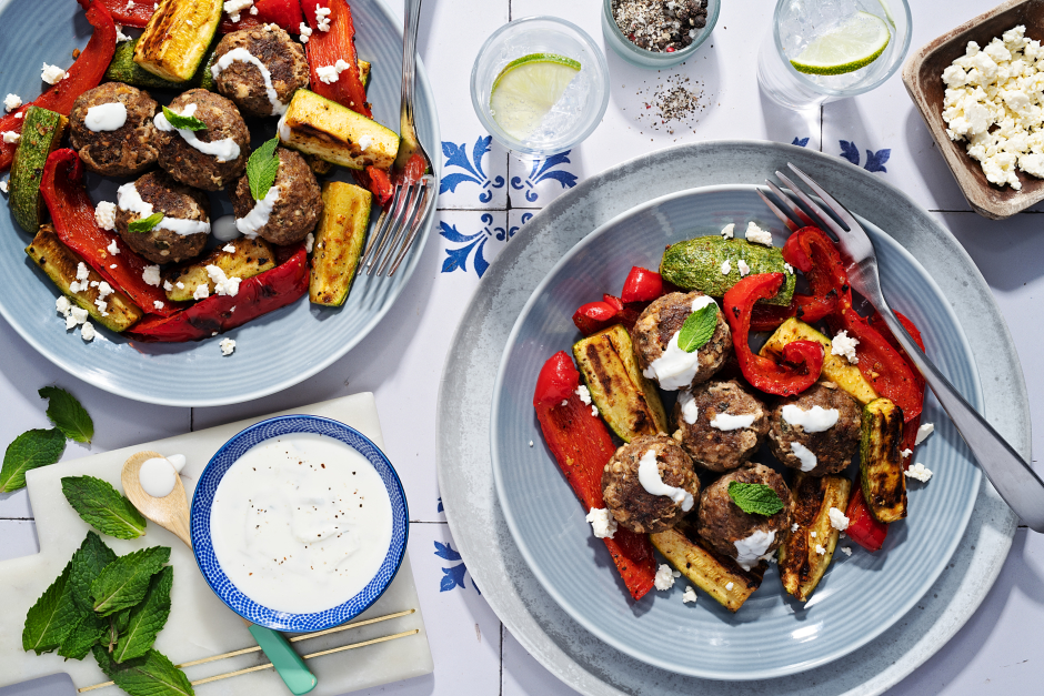 Carb-Wise: Greek-Inspired Beef Meatballs