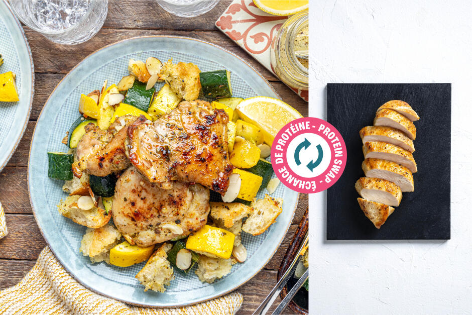 Protein Swap | Lemon-Garlic Chicken Traybake