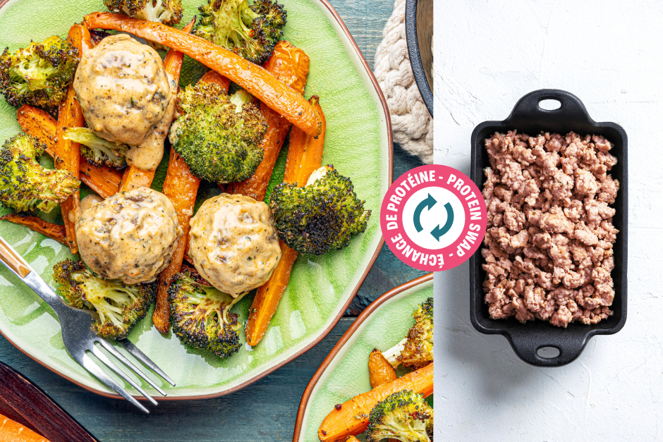 Protein Swap | Saucy Rosemary-Garlic Sausage Meatballs