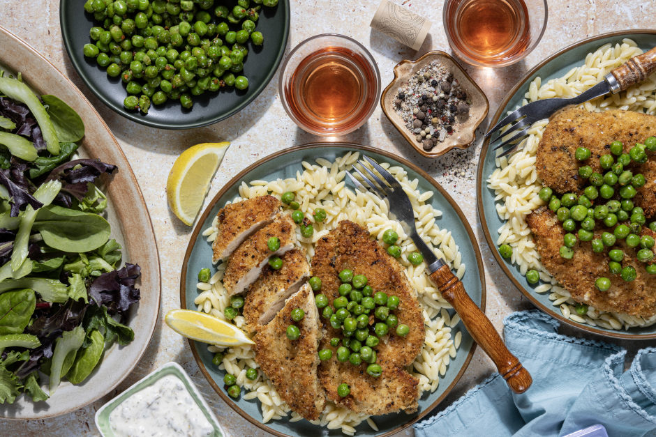 Schnitzels de poulet et mayo citron-câpres