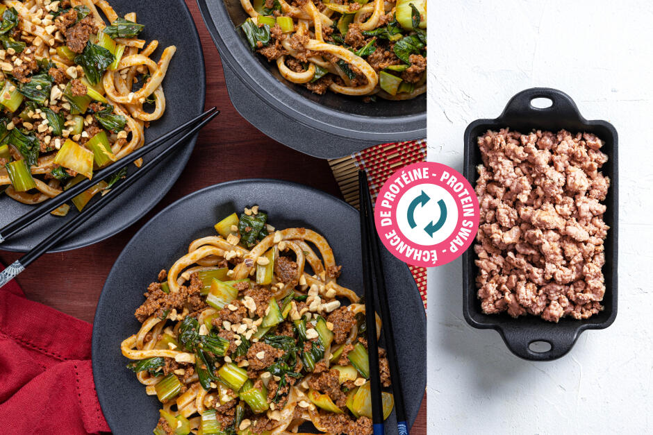 Protein Swap | Korean Spicy Pork Udon Noodles