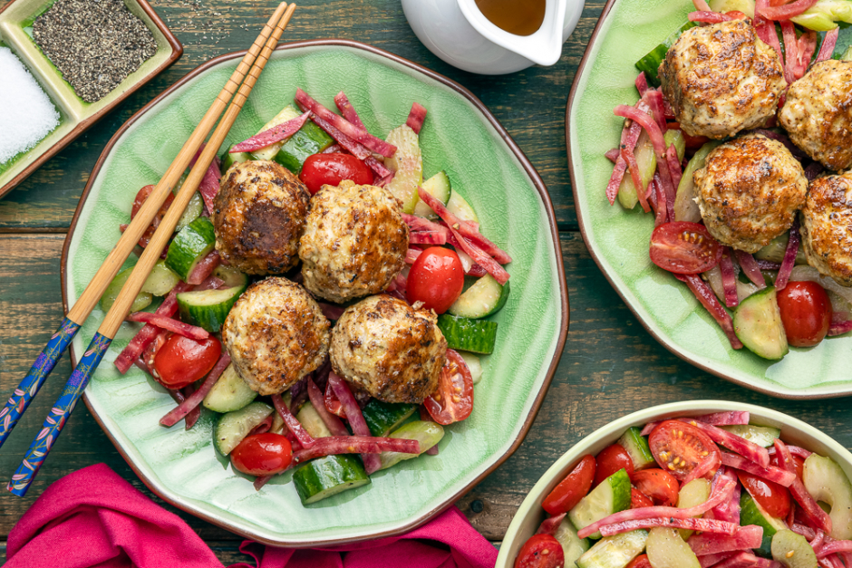 Spicy Vietnamese Bun Cha Pork Meatballs