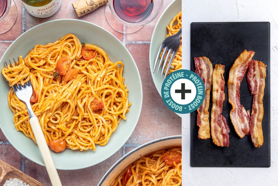 Protein Boost | Fresh Spaghetti Alla Chitarra with Bacon