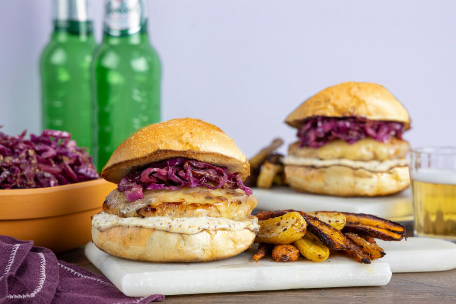 Oktoberfest Pork Cheeseburgers