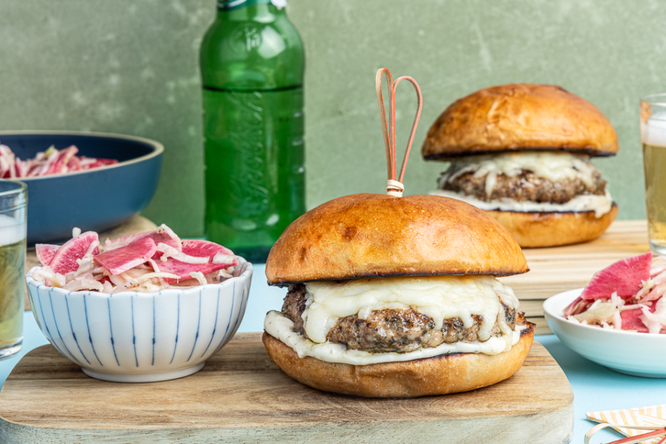 Pork & Cheddar Smash Burgers