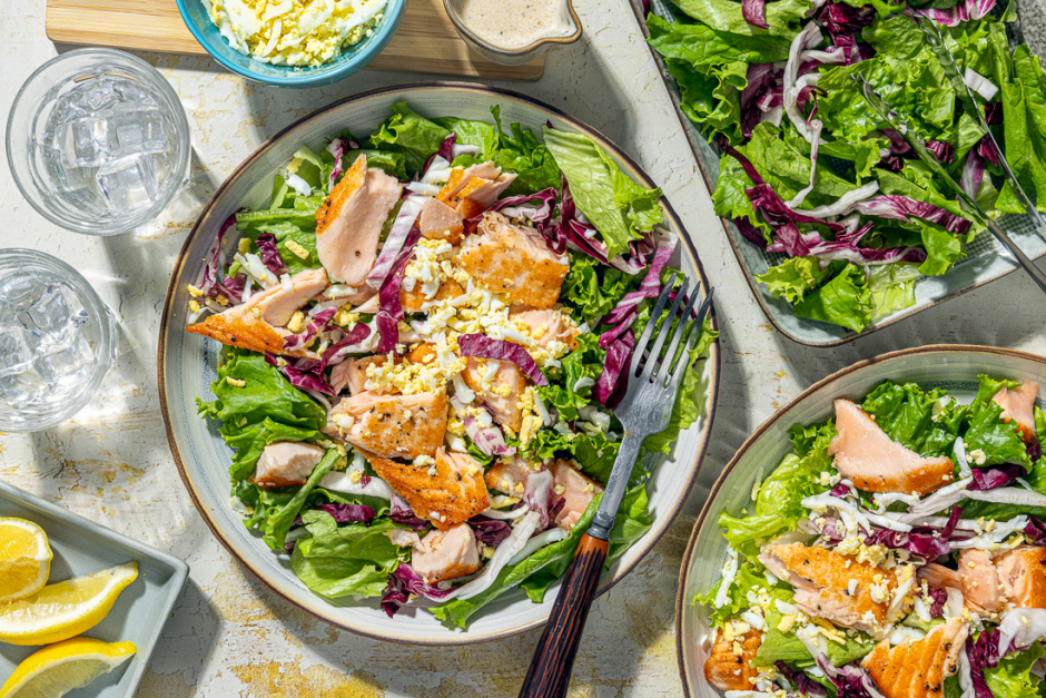 Protein-Packed Salmon Caesar Salad