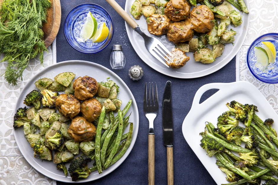 Beef & Onion Meatballs with Dijon Pan Sauce