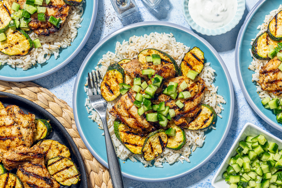 Cuisses de poulet grillées au tzatziki
