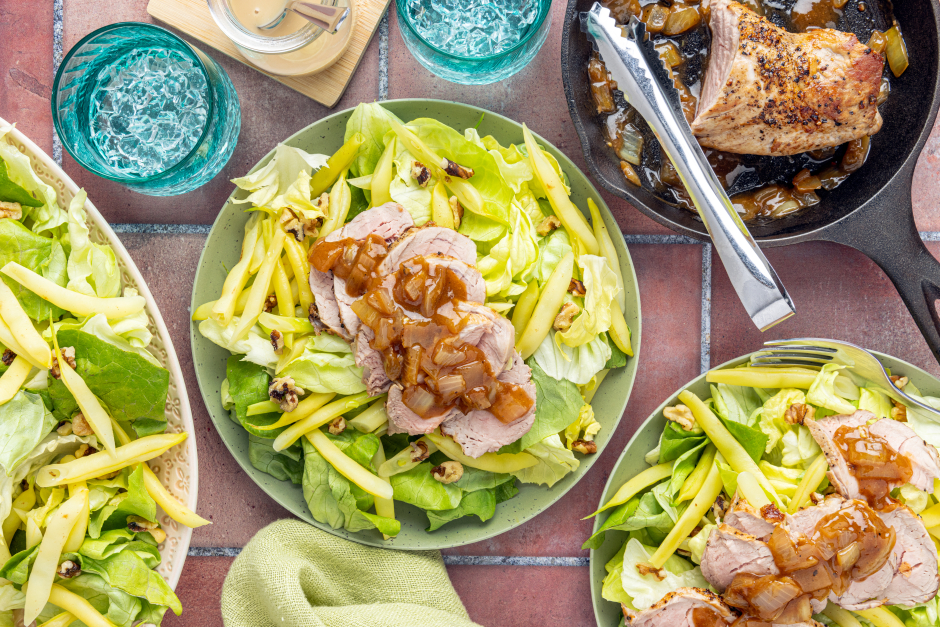 Roasted Pork Tenderloin with Onion Demi-Glace