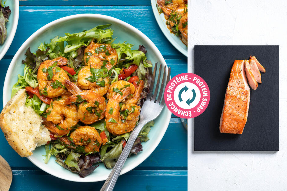 Protein Swap | Quick Salmon al Ajillo