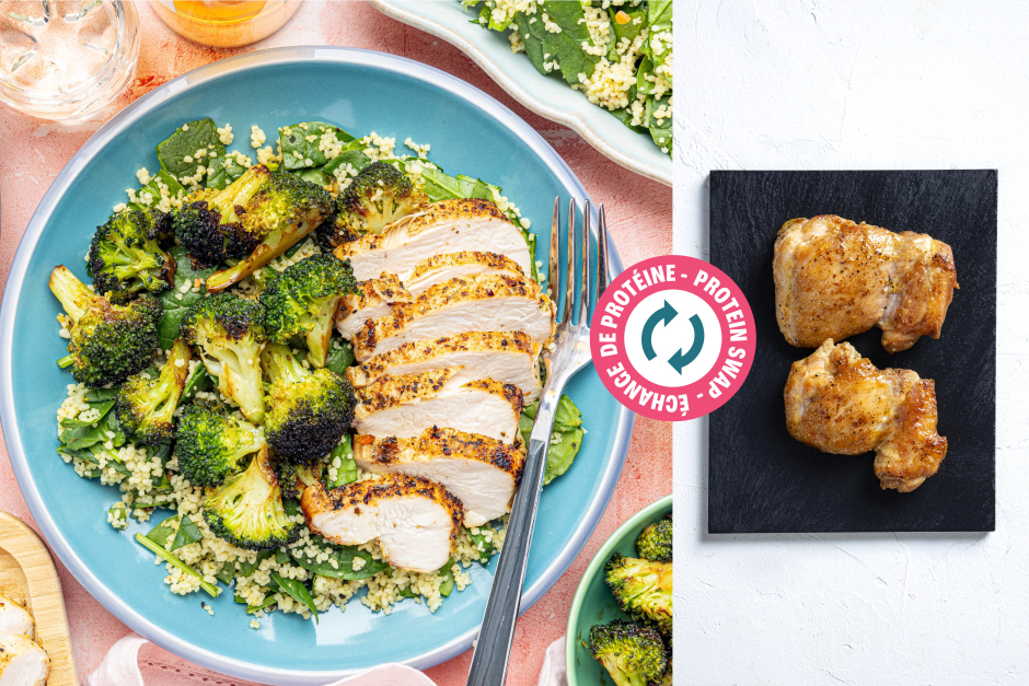 Protein Swap | Pan-Browned Chicken Thighs & Broccoli