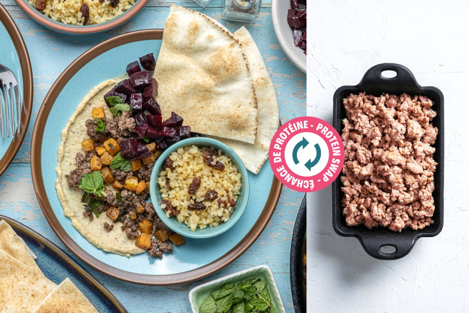 Protein Swap | Middle Eastern Pork & Veggie Mezze