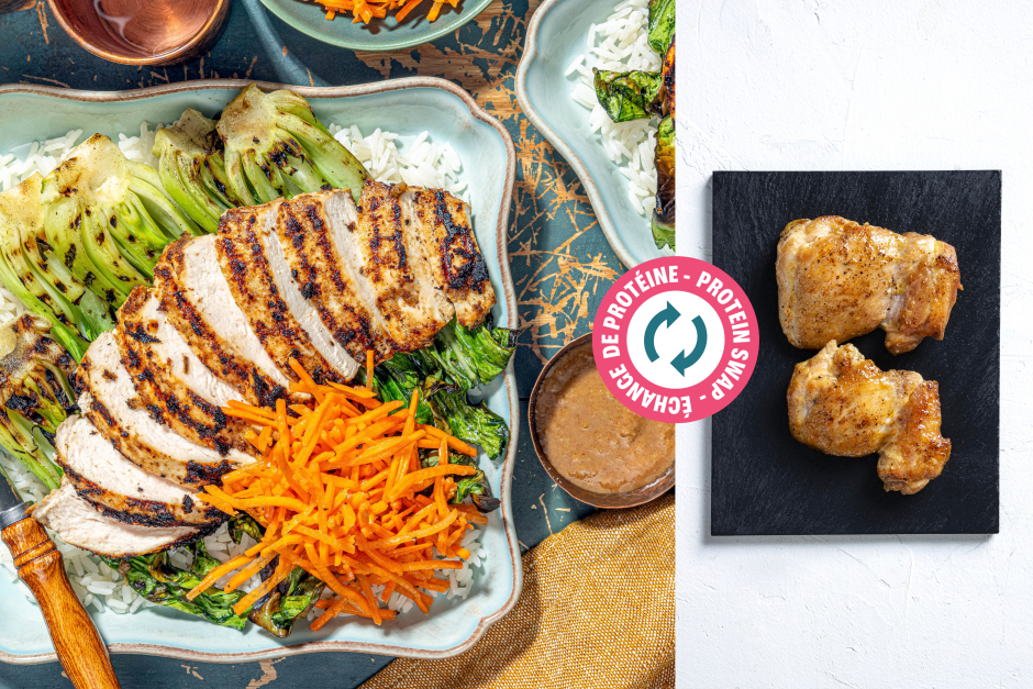 Protein Swap | Grilled Lemongrass-Peanut Chicken Thighs
