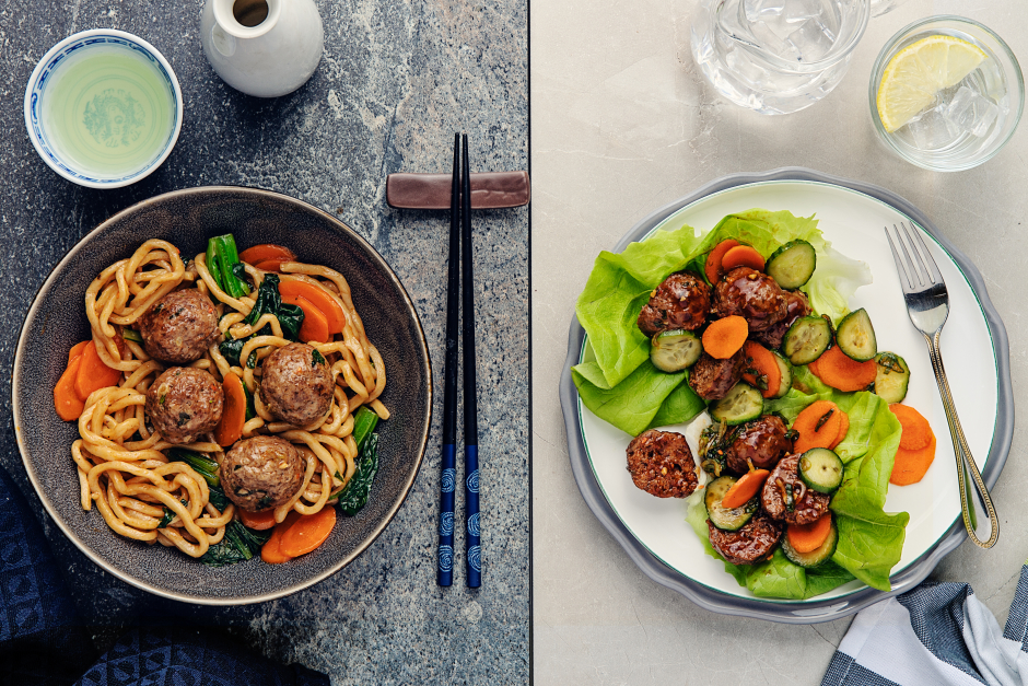 Dinner + Lunch Combo: Saucy Teriyaki Beef Meatballs