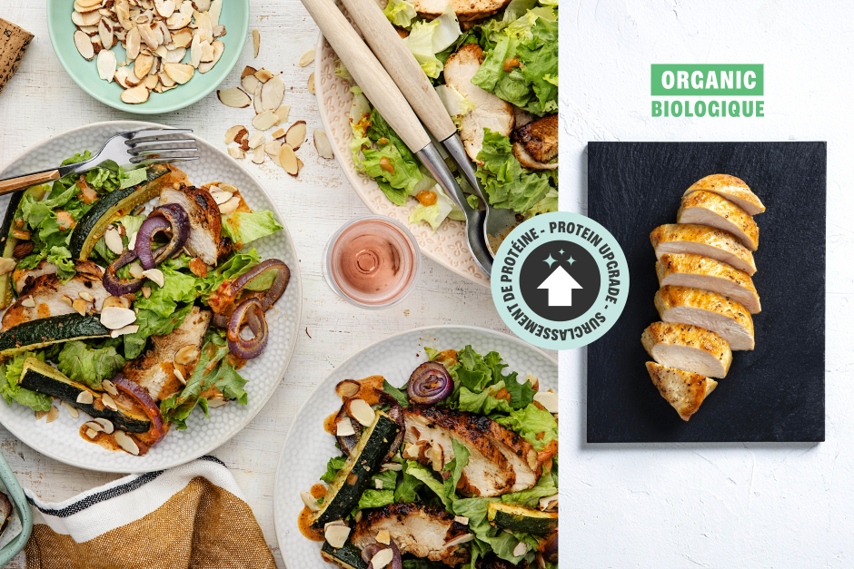 Protein Upgrade | Slow Carb: ORGANIC Chicken & Almond Spanish-Style Salad