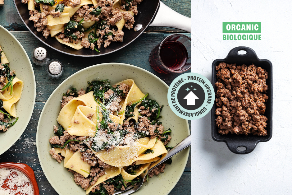 Protein Upgrade | Fresh Pappardelle with ORGANIC Ground Beef