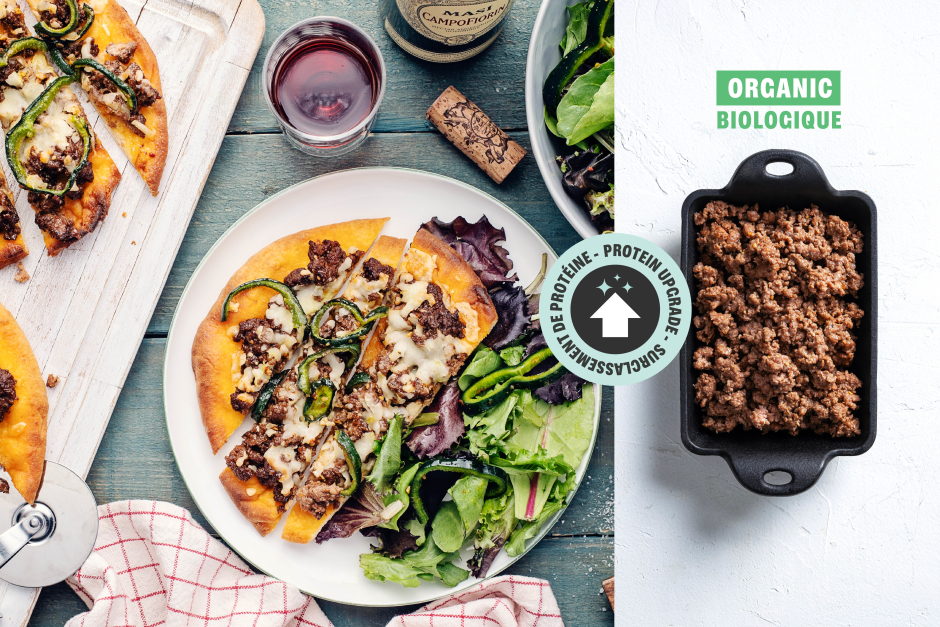 Protein Upgrade | BBQ-Sauced ORGANIC Beef & Poblano Flatbreads
