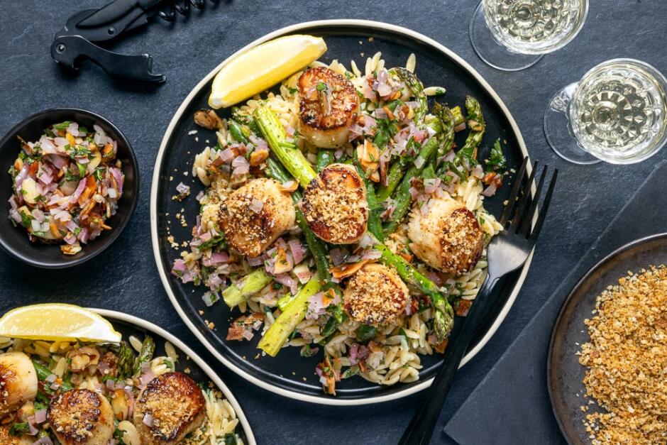 Pan-Seared Scallops with Summer Vegetables