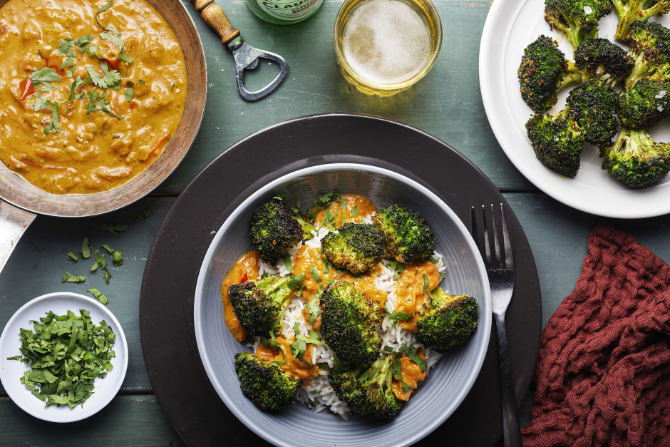 Rich & Creamy Coconut Curry with Roasted Broccoli