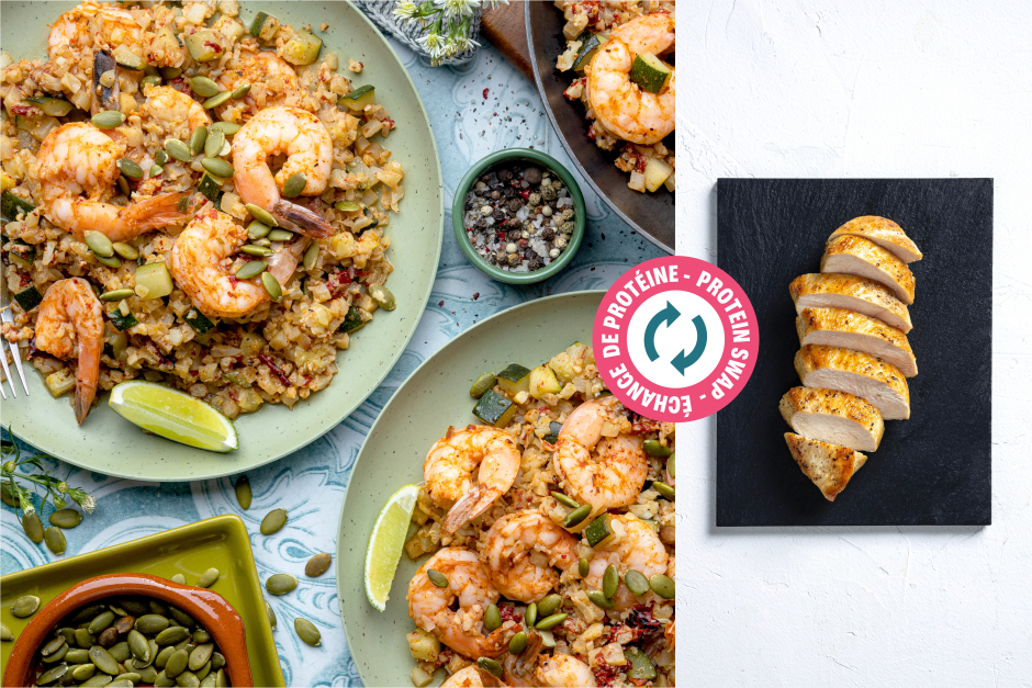 Protein Swap | Paleo: Quick Chicken & Veggie ‘Rice’