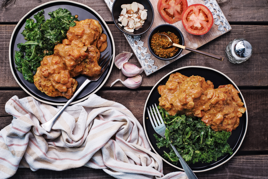 Indian-Style Chicken Thigh & Almond Curry