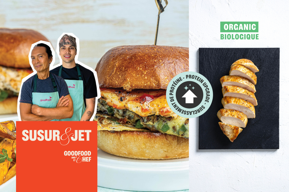 Protein Upgrade | Goodfood & Chef: Sweet Chili ORGANIC Chicken & Omelette Sandwich