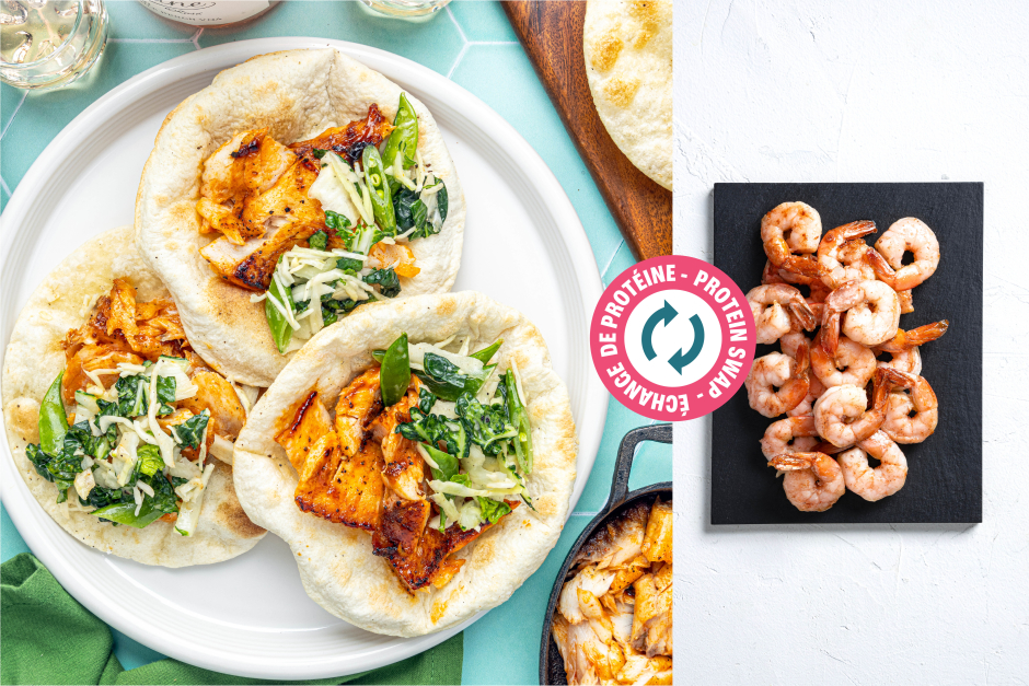 Protein Swap | Hot Honey-Glazed Shrimp Tostadas