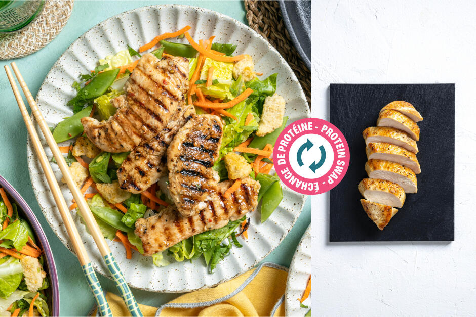Protein Swap | Quick Grilled Chicken Breast Bánh Mì Salad