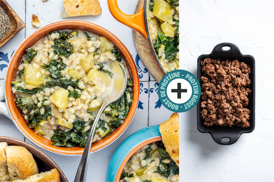 Protein Boost | Swiss-Style Barley Soup with Ground Beef