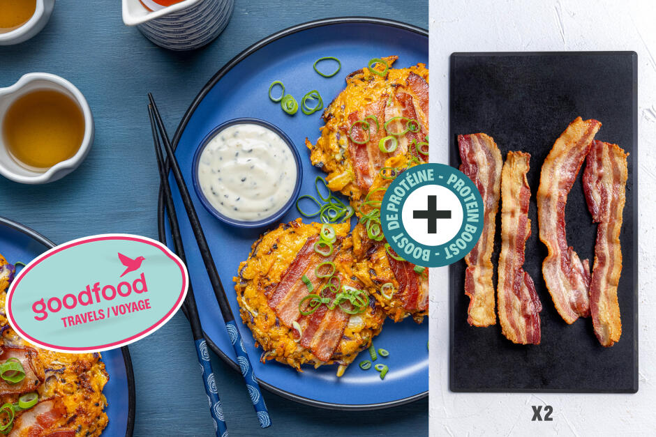 Boost de protéines | Okonomiyaki au double bacon du Japon