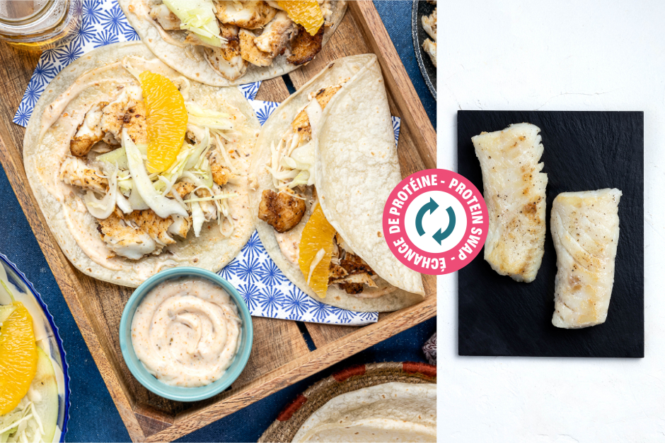 Protein Swap | Blackened Cod Tacos