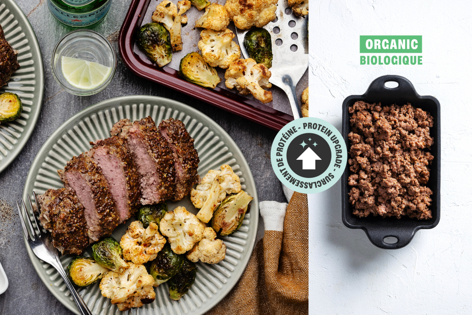 Protein Upgrade | Mustard-Glazed ORGANIC Beef Mini Meatloaf Traybake