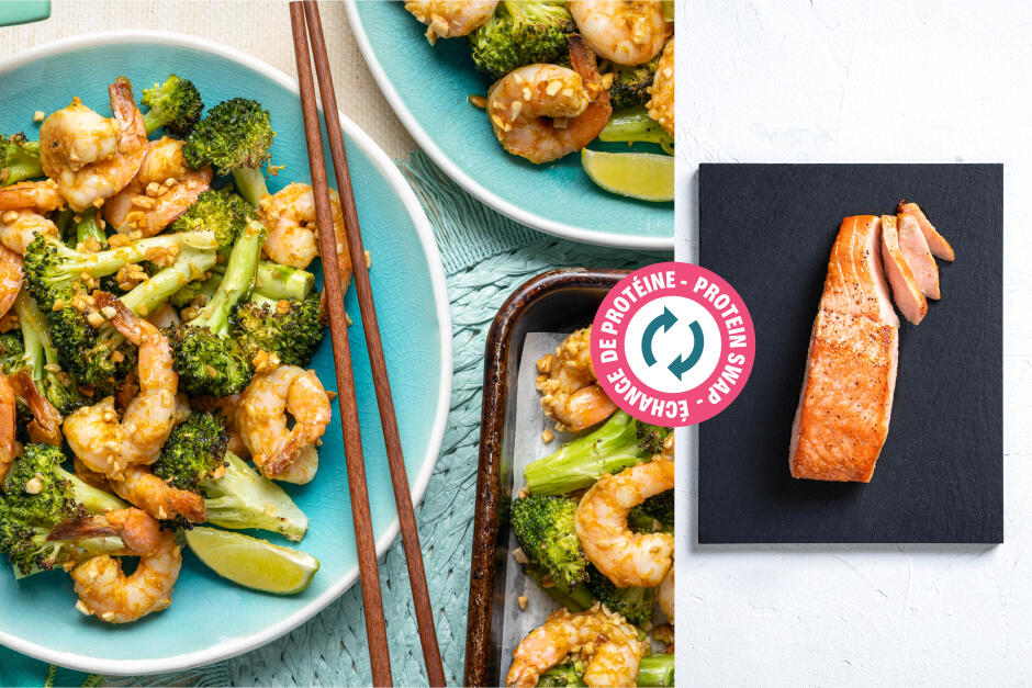 Protein Swap | Buttery Salmon Satay Sheet Pan