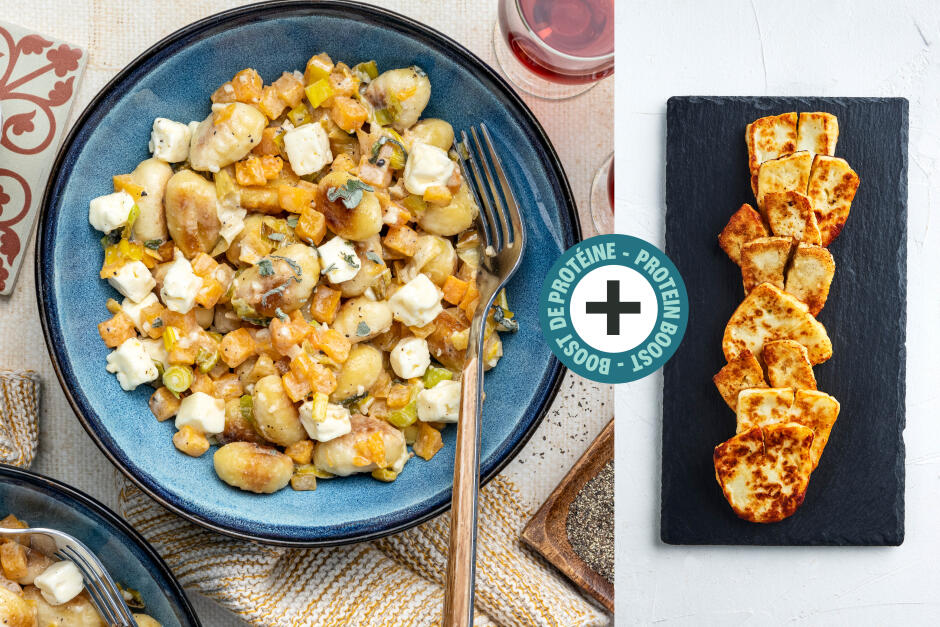 Protein Boost | Fast Baked Halloumi & Feta Gnocchi