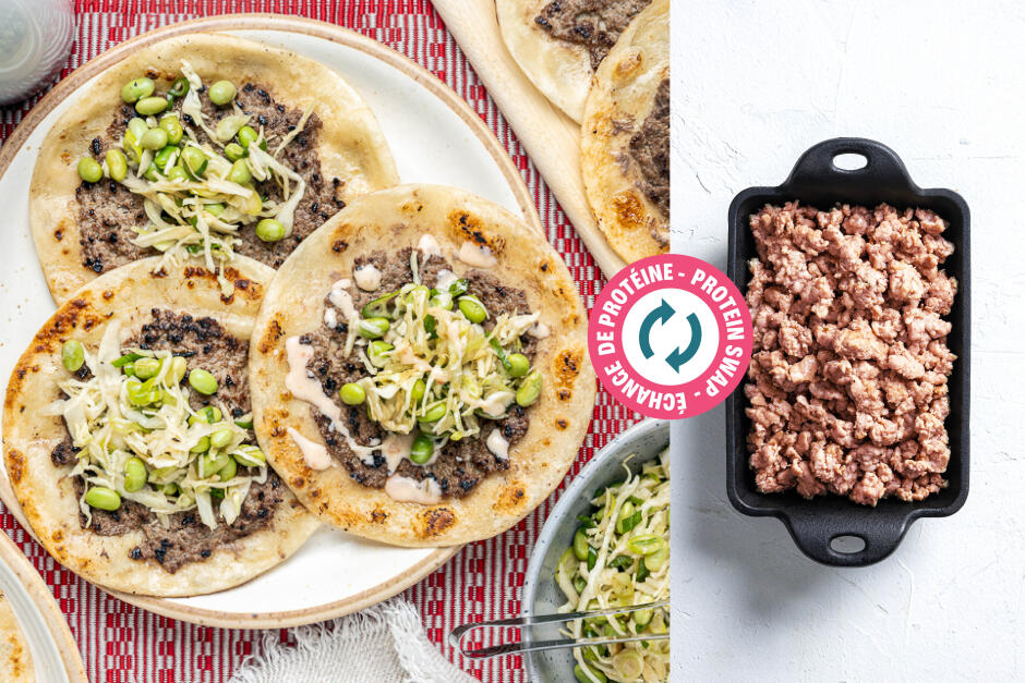 Protein Swap | Pork Smash Dumpling Tacos