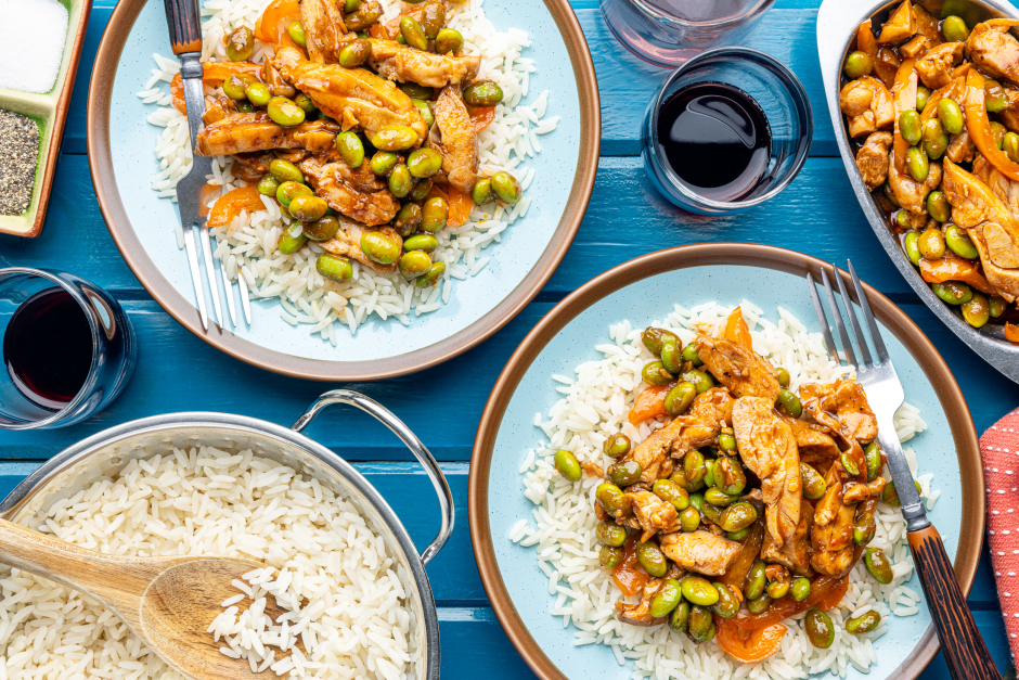 Sauté de cuisses de poulet à l’ail et à la sauce hoisin