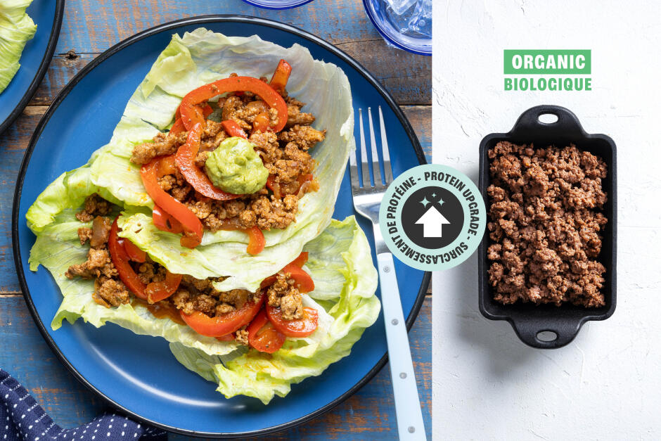 Protein Upgrade | Quick ORGANIC Beef Fajita Lettuce Cups