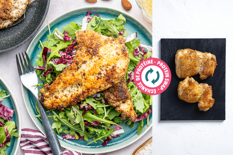 Protein Swap | Almond Flour Chicken Thigh Milanese