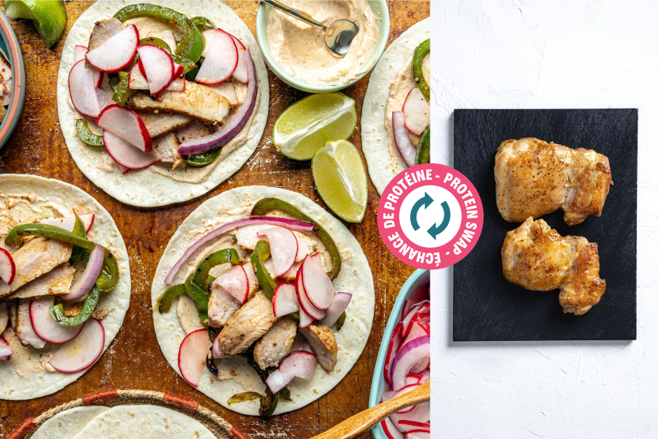 Protein Swap | Quick One-Pan Chicken Tacos