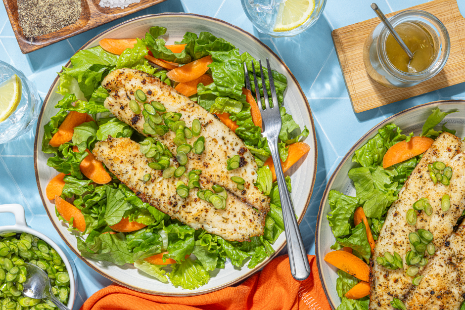 Tilapia poêlé avec salsa estivale à la fleur d'ail