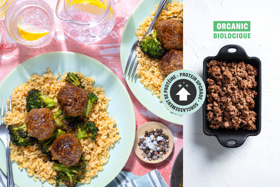 Protein Upgrade | Carb-Wise: Roasted Garlic & Cheddar ORGANIC Beef Meatballs