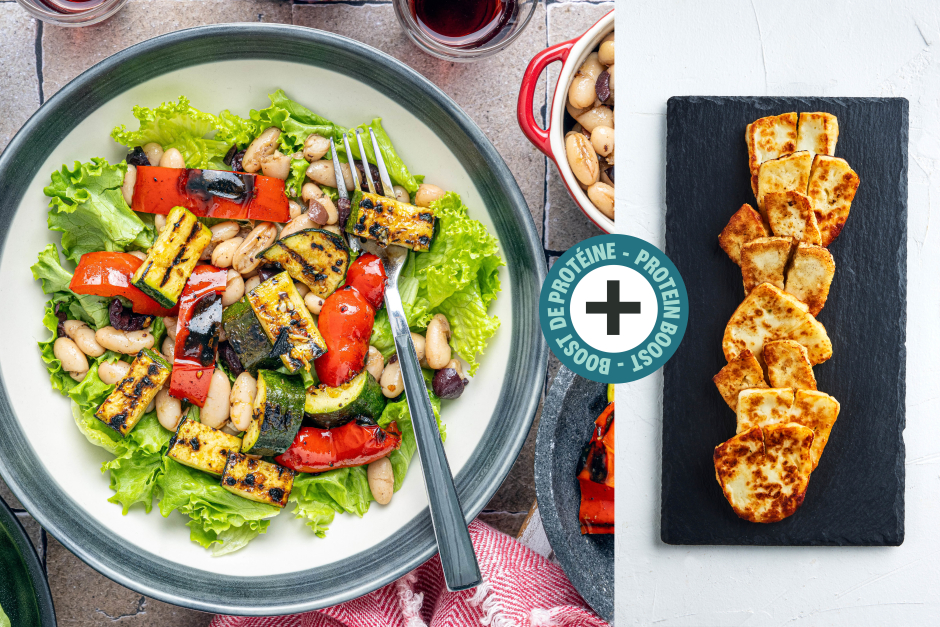Protein Boost | Grilled Antipasto & Halloumi Salad Bowls