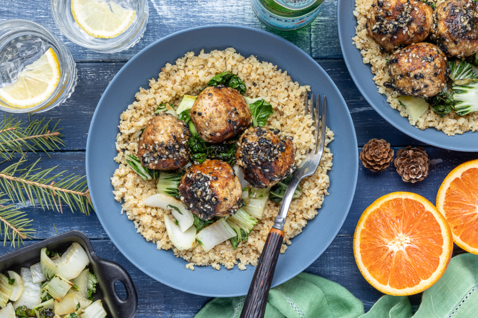 Cara Cara Orange & Sesame Pork Meatballs