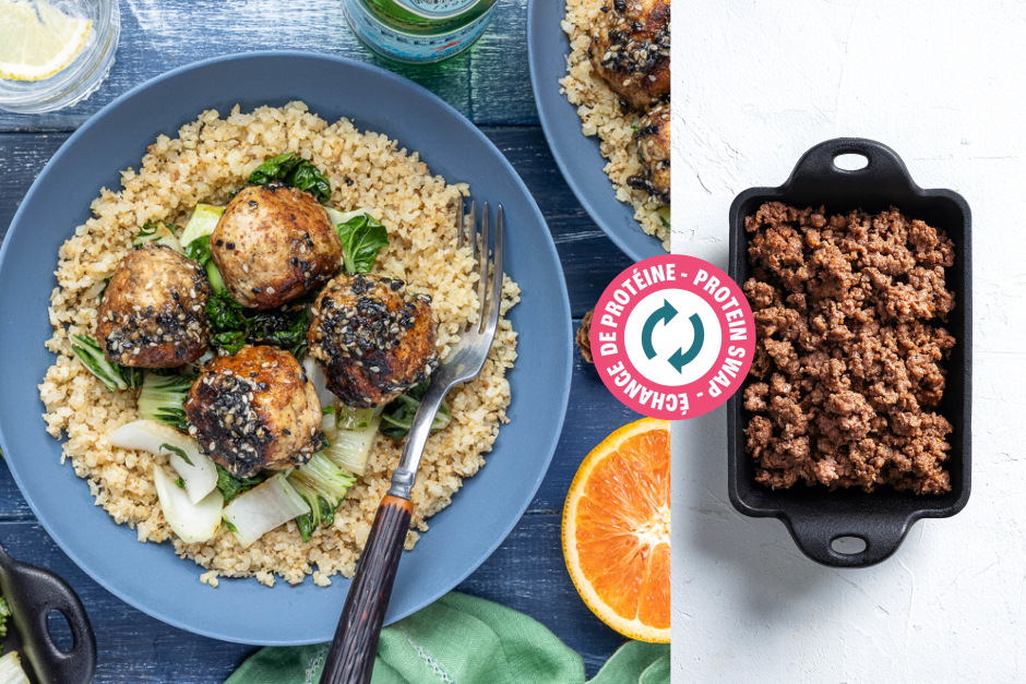 Protein Swap | Cara Cara Orange & Sesame Beef Meatballs