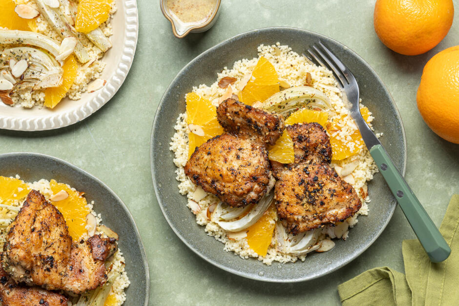 Salade de fin d'hiver au couscous et au poulet