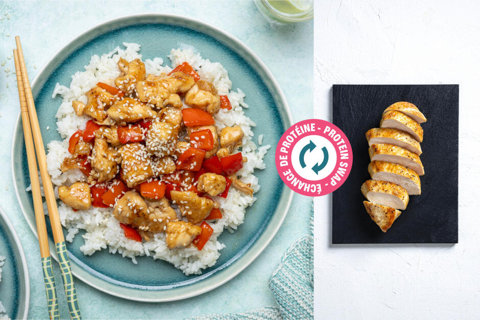 Protein Swap | Sesame-Orange Chicken Stir-Fry